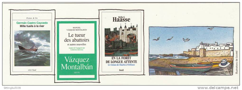 LOUSTAL. été Seuil. PUB Des éditions SEUIL 1991 Formant Marque-page. 2 Belles Illustrations De LOUSTAL. - Objets Publicitaires