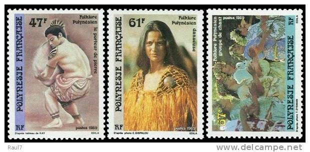 Polynésie 1989 - Folklore Polynésien - 3val Neuf // Mnh - Nuovi