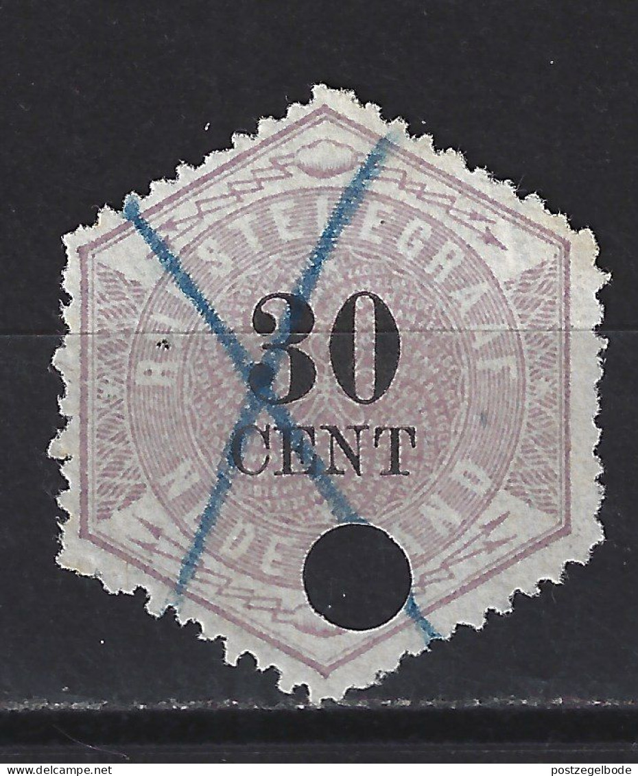 NVPH TG 8 Nederland Netherlands Pays Bas Niederlande Holanda 8 Used; Telegram, Telegramme, Telegrama 1877 - Télégraphes