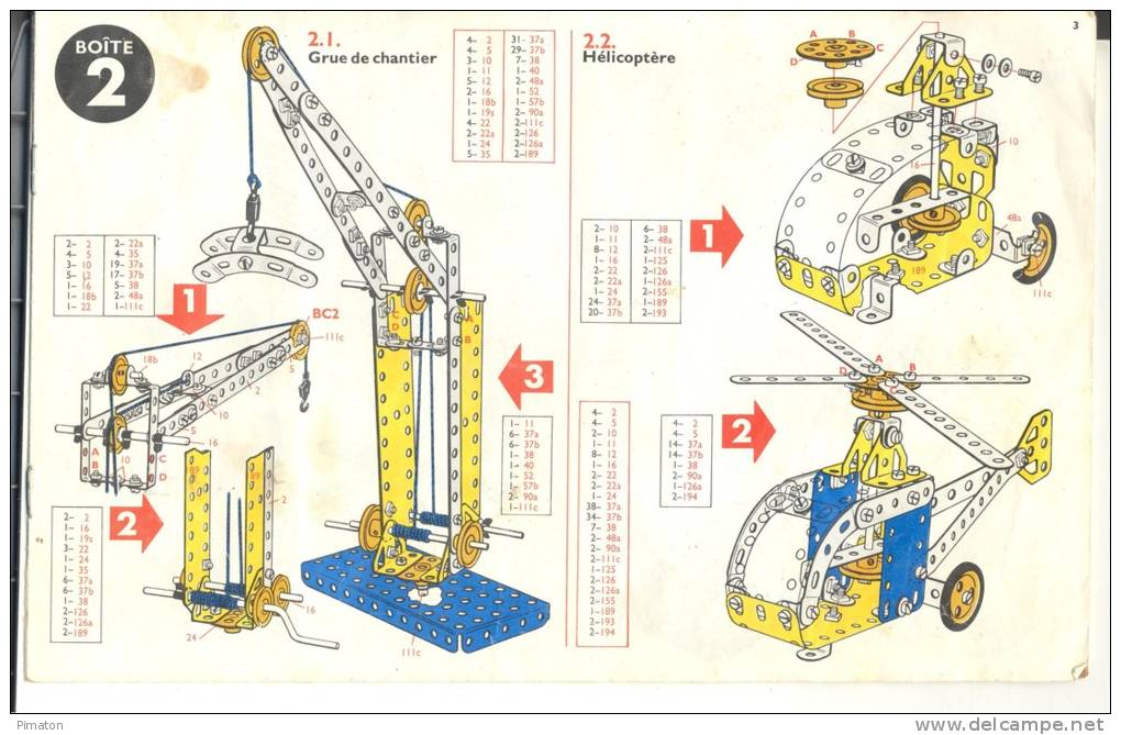 Manuel D'instruction Pour Jeu De Meccano No 2 - Meccano