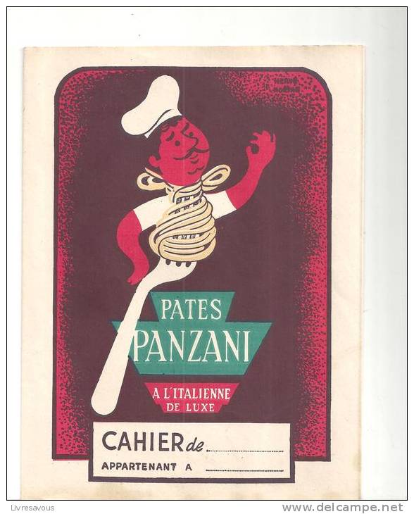 Protège Cahier Pates Panzani A L'italienne De Luxe Des Années 1960 - Copertine Di Libri