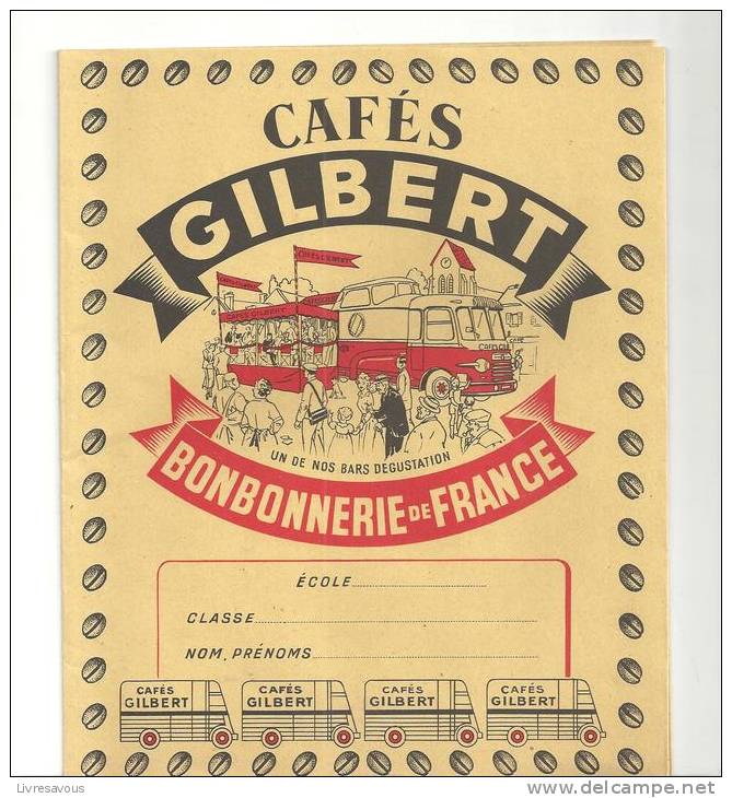 Protège Cahier Café Gilbert Bonbonnerie De France Des Années 1960 - Schutzumschläge