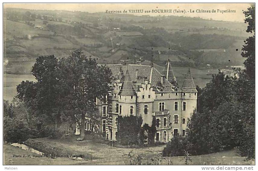 Isere -ref 790- Environs De Virieu Sur Bourbre - Le Chateau De Pupetieres   - Carte Bon Etat - - Autres & Non Classés