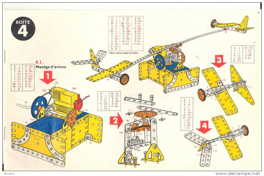 Manuel D'instruction Pour Jeu De Meccano No 4 - Meccano