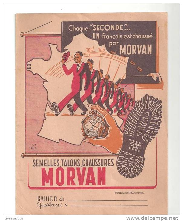 Protège Cahier Semelles, Talons, Chaussures Morvan Des Années 1960 - Schutzumschläge