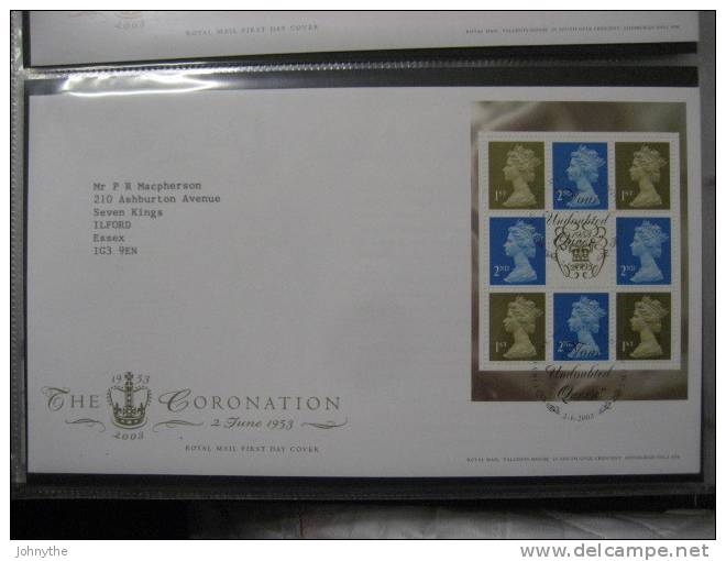 Great Britain 2003 The Coronation Booklet Pane Fdc - 2001-10 Ediciones Decimales