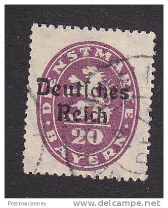 Bavaria, Scott #O55, Used, Lion Overprinted, Issued 1920 - Other & Unclassified
