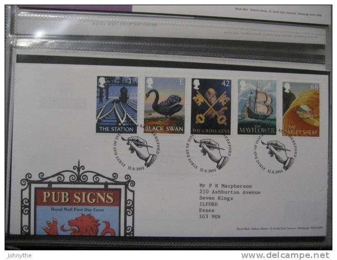 Great Britain 2003 Pub Signs Fdc - 2001-2010 Em. Décimales