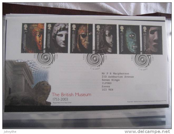 Great Britain 2003 The British Museum Fdc - 2001-10 Ediciones Decimales