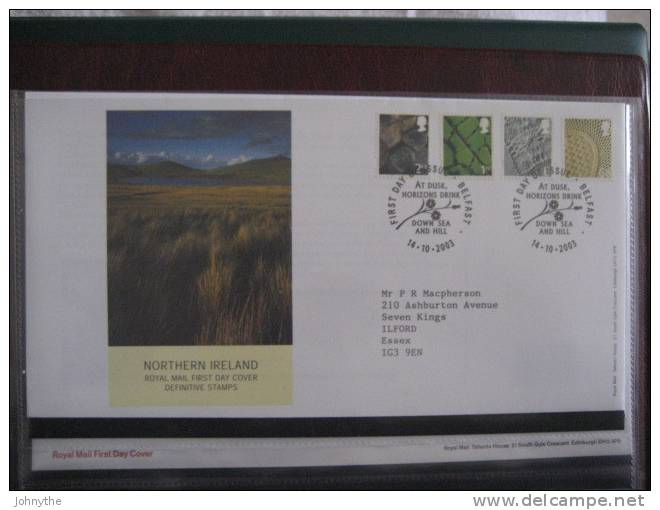 Great Britain 2003 Regional Definitives Northern Ireland Fdc - 2001-2010 Dezimalausgaben