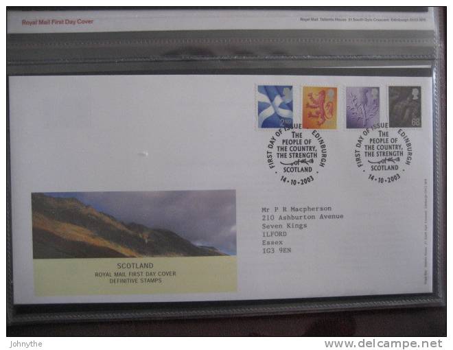 Great Britain 2003 Regional Definitives Scotland Fdc - 2001-10 Ediciones Decimales