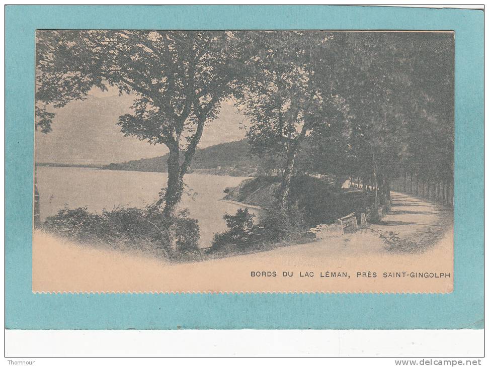 BORDS DU LAC LEMAN  -  PRES  SAINT - GINGOLPH  -  BELLE CARTE  - ( CHAMPAGNE MERCIER ) - Saint-Gingolph