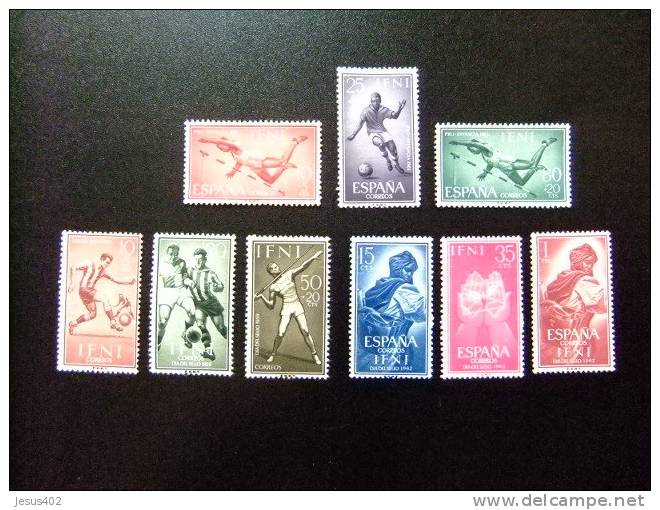 IFNI  1962   3 SERIES    Edifil Nº 190 / 192 + 156 / 158 + 176 / 178 Sellos Sin Goma - Ifni