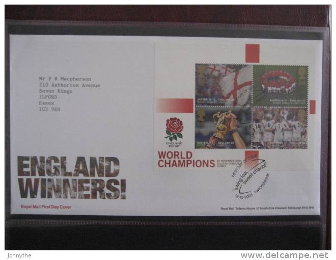 Great Britain 2003 England Winners Fdc - 2001-10 Ediciones Decimales