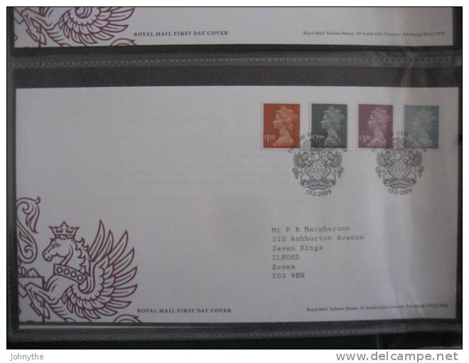 Great Britain 2009 Machin Definitives Fdc - 2001-2010 Decimal Issues