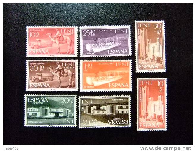 IFNI  1961   2 SERIES    Edifil Nº 183 / 186 + 172 / 175    Sellos Sin Goma - Ifni