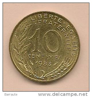 10 Centimes FRANCE 1983  TB - Autres & Non Classés