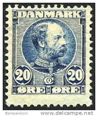 Denmark #66 Mint Hinged 20o Blue From 1904 - Ongebruikt