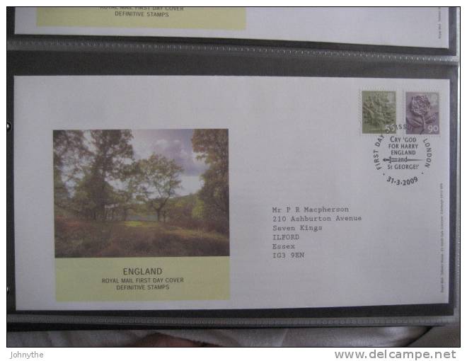 Great Britain 2009 Regional Definitives England Fdc - 2001-10 Ediciones Decimales