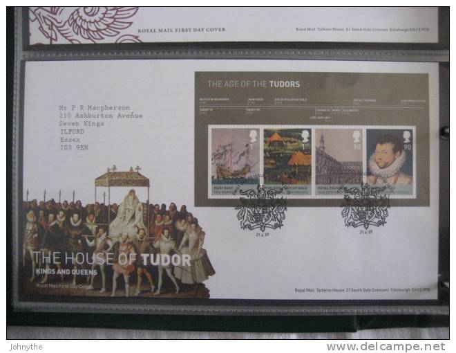 Great Britain 2009 The House Of Tudor Minisheet Fdc - 2001-2010 Decimal Issues