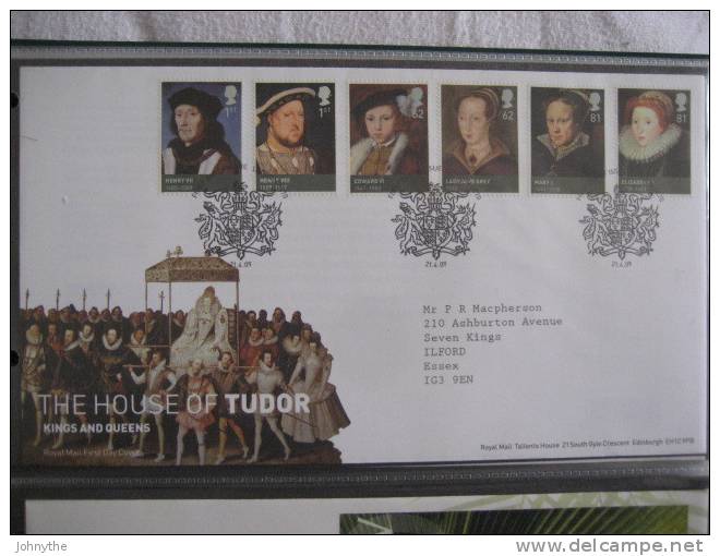 Great Britain 2009 The House Of Tudor  Fdc - 2001-2010 Decimal Issues