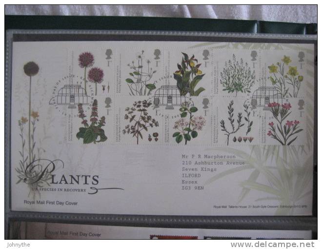 Great Britain 2009 Plants Fdc - 2001-10 Ediciones Decimales
