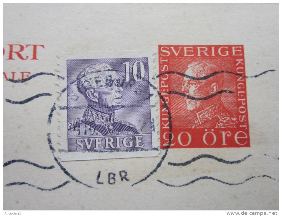 Brevkort Entier Postal +timbre Rajouté Goteborg Suéde Sverige Lettre Letter Cover Entiers Postaux Pour Librairie Paris - Postwaardestukken