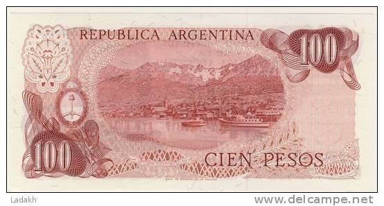 BILLET # ARGENTINE # 100  PESOS # CIEN PESOS  # N°302 # 1976/78  # GENERAL SAN MARTIN - Argentina