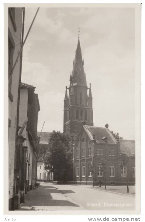 Sittard Netherlands, Kloosterplein Church Spire, C1930s/50s Vintage Postcard - Sittard