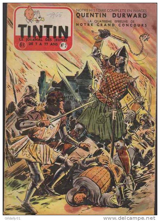 Journal TINTIN - Edition Belge.    1955.  N2.    Couverture  Funcken. - Tintin