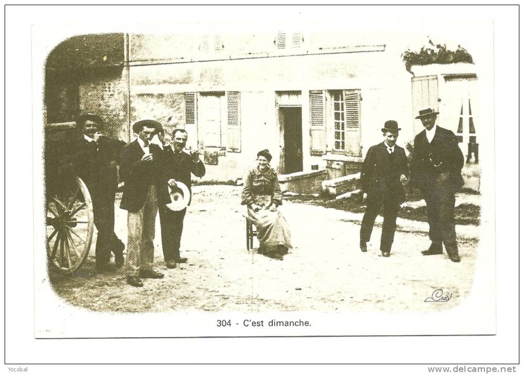 Cp, Région, Bourgogne 1900 - C'est Dimanche - D'après Une Photographie Ancienne - Bourgogne