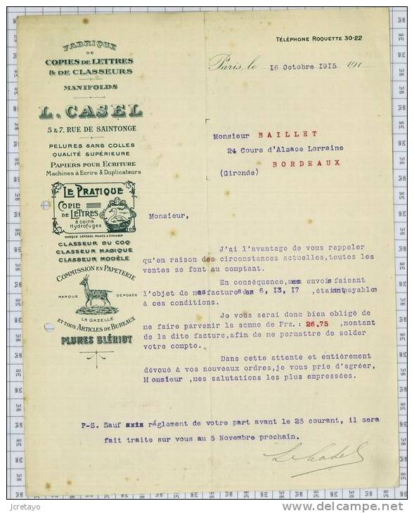 Classeurs Manifolds Casel à Paris, Dept 75, Ref1961 - Imprimerie & Papeterie