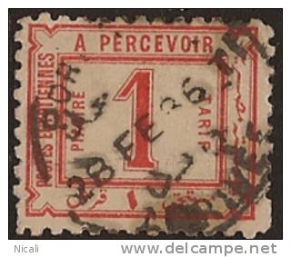 EGYPT 1884 1pi Postage Due U SG D59 TE265 - 1866-1914 Khedivato De Egipto