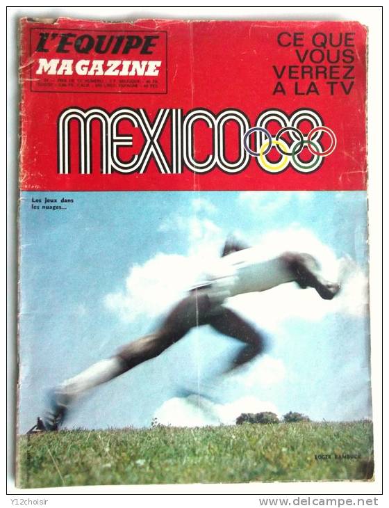 REVUE JEUX OLYMPIQUES MEXICO 1968 68 L EQUIPE MAGAZINE CE QUE VOUS VERREZ A LA TV TELEVISON - Andere & Zonder Classificatie