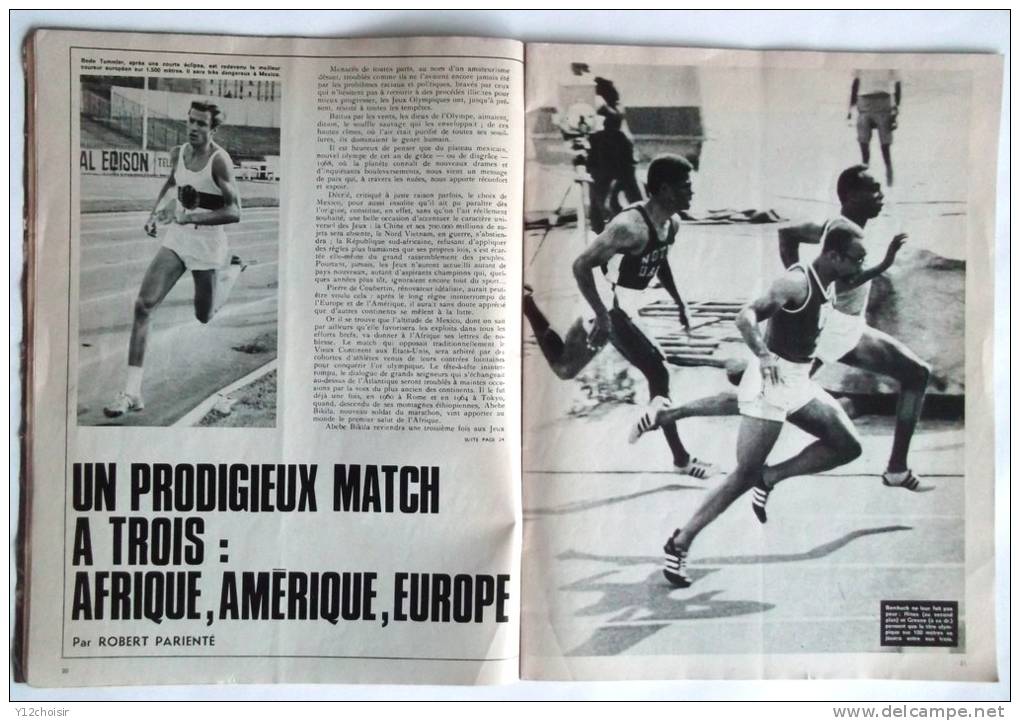 REVUE JEUX OLYMPIQUES MEXICO 1968 68 L EQUIPE MAGAZINE CE QUE VOUS VERREZ A LA TV TELEVISON - Autres & Non Classés