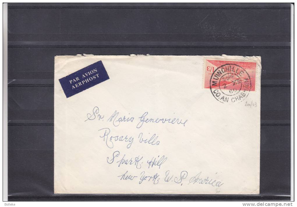 Irlande - Lettre De 1960 - Timbre Poste Aérienne - Poste Aérienne