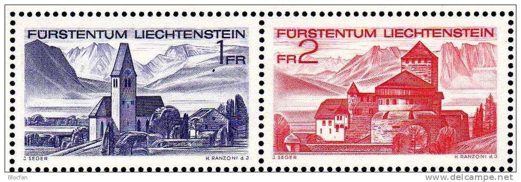 LIBA 1972 Liechtenstein Block 9 ** 4€ Kirche Schloß Vaduz In Alpen Blocchi Bf Church Bloc Philatelic Sheet Of Fürstentum - Philatelic Exhibitions
