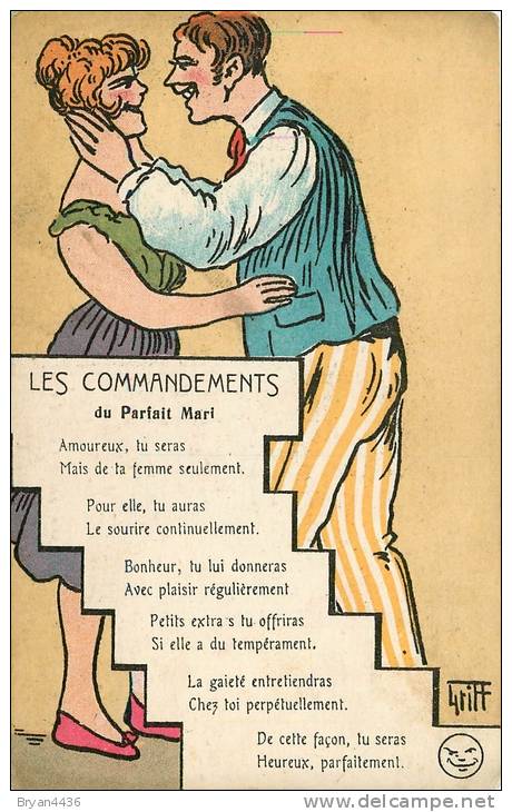 Griff - Illustrateur - Les Commandements Du Mari Parfait - édit; Brochenoux - N° 174 (voir 2 Scans) - Griff