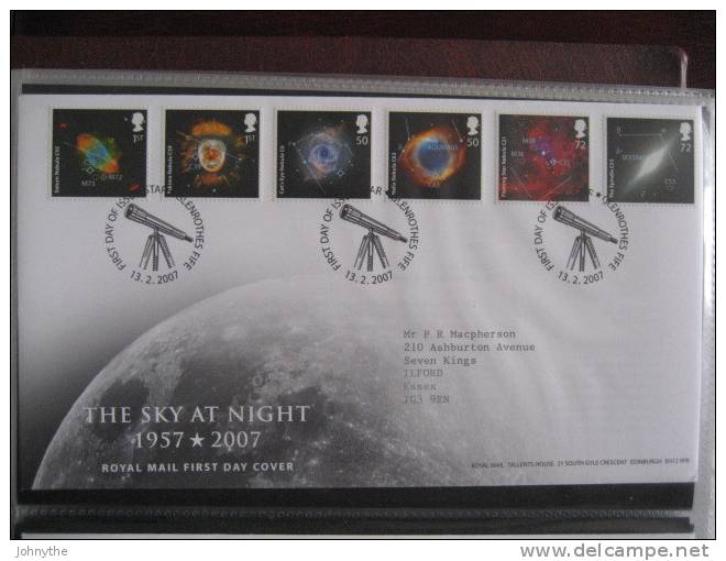 Great Britain 2007 The Sky At Night Fdc - 2001-2010 Decimal Issues