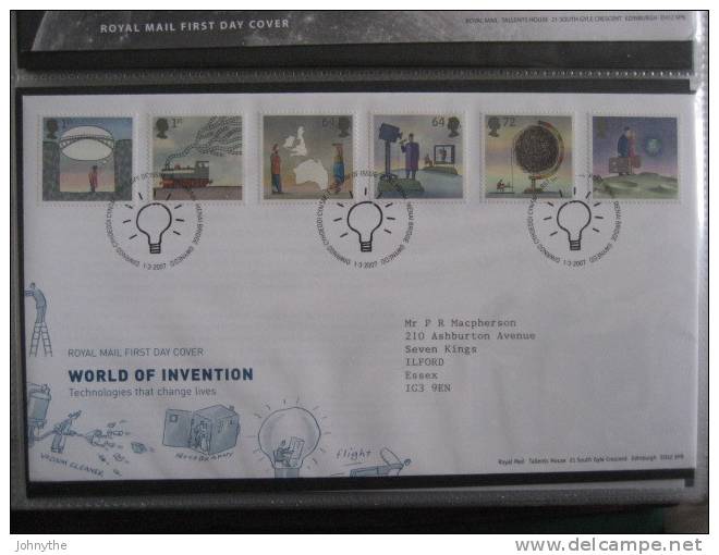 Great Britain 2007 World Of Invention Fdc - 2001-2010 Decimal Issues