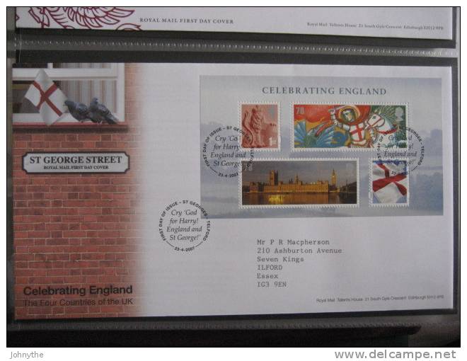 Great Britain 2007 Celebrating England Fdc - 2001-2010 Decimal Issues