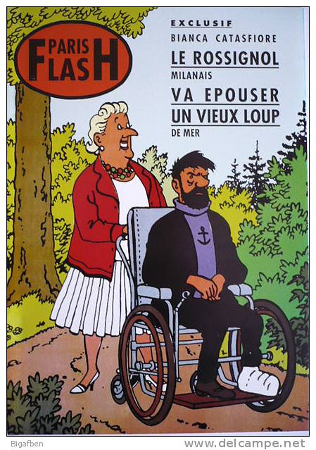 PARIS FLASH : PASTICHE  PARODIE De TINTIN / ÉDITION ORIGINALE !!!  / TBE ! - Tintin