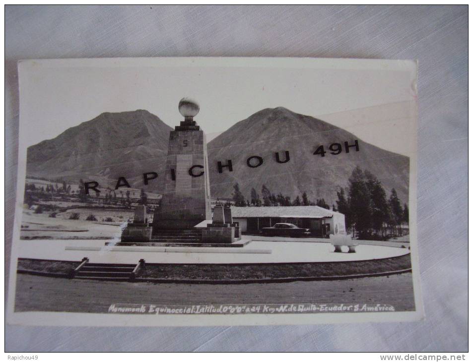 CPM - Nord De QUITO - EQUATEUR - Monumento Equinoccial -Latitude 0°0'0''- 1962 (beaux Timbres) - Equateur