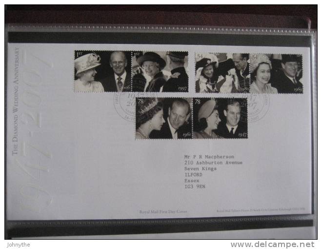 Great Britain 2007 The Diamond Wedding Anniversary  Fdc - 2001-2010 Decimal Issues