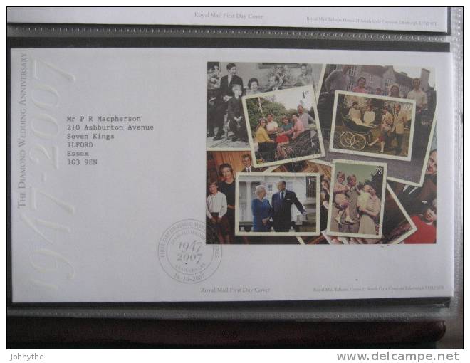 Great Britain 2007 The Diamond Wedding Anniversary Minisheet  Fdc - 2001-10 Ediciones Decimales