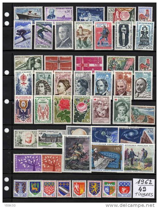 1962 - Année Complète - Neufs ** - 49 Timbres - 1960-1969