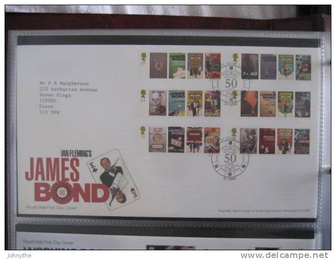 Great Britain 2008 James Bond  Fdc - 2001-10 Ediciones Decimales