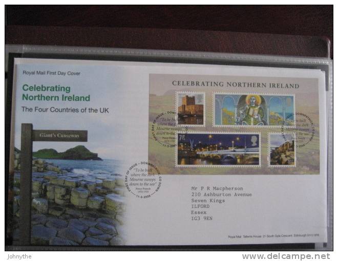 Great Britain 2008 Celebrating Northern Ireland  Fdc - 2001-10 Ediciones Decimales