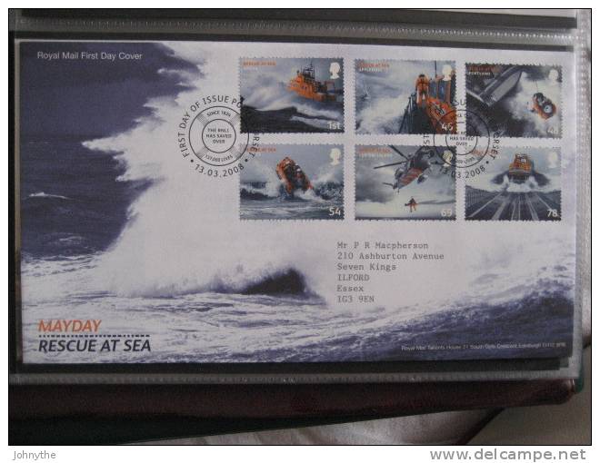 Great Britain 2008 Rescue At Sea  Fdc - 2001-10 Ediciones Decimales