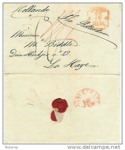 London VS Paid 8.07.1836 To Holland S´Gravenhage - ...-1840 Préphilatélie